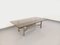 Smoked Glass, Brushed Aluminum and Cast Iron Coffee Table, 1970s 11