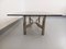 Smoked Glass, Brushed Aluminum and Cast Iron Coffee Table, 1970s 7