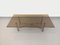 Smoked Glass, Brushed Aluminum and Cast Iron Coffee Table, 1970s 12