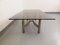 Smoked Glass, Brushed Aluminum and Cast Iron Coffee Table, 1970s 8