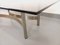 Smoked Glass, Brushed Aluminum and Cast Iron Coffee Table, 1970s, Image 1