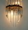 Mid-Century Hollywood Regency Style Metal Wall Sconce with Glass Rods 7