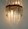 Mid-Century Hollywood Regency Style Metal Wall Sconce with Glass Rods, Image 7