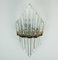 Mid-Century Hollywood Regency Style Metal Wall Sconce with Glass Rods 9