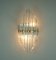 Mid-Century Hollywood Regency Style Metal Wall Sconce with Glass Rods 4