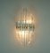 Mid-Century Hollywood Regency Style Metal Wall Sconce with Glass Rods, Image 4