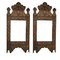 Bemalter marokkanischer Vintage Spiegel mit Holzrahmen, 2er Set 1
