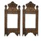 Vintage Moroccan Wood Framed Painted Mirror, Set of 2 1