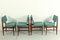 Dining Chairs and Dining Table by Louis Van Teeffelen for Wébé, 1950s, Set of 5, Image 3