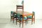 Dining Chairs and Dining Table by Louis Van Teeffelen for Wébé, 1950s, Set of 5, Image 1