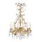 Antique French Golden Chandelier with Crystals 1