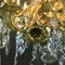 Antique French Golden Chandelier with Crystals 12