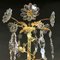 Antique French Golden Chandelier with Crystals 14