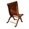 Niedriger Mid-Century Stuhl aus Leder & Holz von Pierre Lottier, 1960er 7