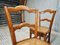 Chaises Antiques en Noyer avec des Toiles, 1890s, Set de 2 16