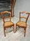 Chaises Antiques en Noyer avec des Toiles, 1890s, Set de 2 11