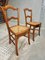 Chaises Antiques en Noyer avec des Toiles, 1890s, Set de 2 1