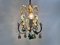 Italian Three-Light Chandelier in Brass Leaf and Murano Glass, 1950s 20