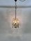 Italian Three-Light Chandelier in Brass Leaf and Murano Glass, 1950s 18