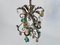 Italian Three-Light Chandelier in Brass Leaf and Murano Glass, 1950s 2