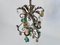 Italian Three-Light Chandelier in Brass Leaf and Murano Glass, 1950s, Image 2