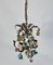 Italian Three-Light Chandelier in Brass Leaf and Murano Glass, 1950s, Image 15