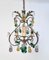 Italian Three-Light Chandelier in Brass Leaf and Murano Glass, 1950s, Image 1