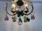 Italian Three-Light Chandelier in Brass Leaf and Murano Glass, 1950s, Image 8