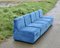 Modulares Sofa aus blauem Samtstoff, 1980er, 5er Set 17