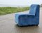 Modular Sofa in Blue Velvet, 1980s, Set of 5 1