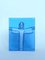 Blaue Jesus Christus Figur aus Glas von Bertil Vallien für Kosta Boda 1