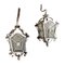 Mid-Century Spanish Wrought Iron and Crystals Lanterns, Set of 2 1