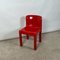 Silla modelo 4875 en rojo brillante de Carlo Bartoli para Kartell, años 80, Imagen 4