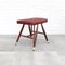 Swedish Stool with Eiffel Base in Walnut and Leather, Image 1