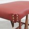 Swedish Stool with Eiffel Base in Walnut and Leather, Image 8