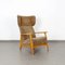 Fauteuil Rembourré en Chêne, 1950s 1