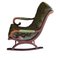 Rocking Chair Antique en Cuir, Angleterre 3