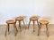 Pinewood Stools in the style of Charlotte Perriand, 1960s, Set of 4, Image 3