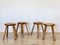 Pinewood Stools in the style of Charlotte Perriand, 1960s, Set of 4, Image 2