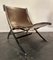 Leather Scissor Chair by Antonio Citterio for Flexform Italia, 1980s, Image 1