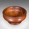 Antique English Fruit Bowl in Turned Oak, 1890s 1