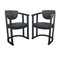 Mid-Century Nordic Black Chairs, Set of 2, Image 1