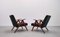 Mid-Century Model B-310 VAR Easy Chairs in Dark Grey Tweed, 1960s, Set of 2 3