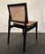 Swiss Black Lacquered Oak and Cane Chairs, 1960s, Set of 4 5