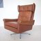 Vintage Danish Swivel Chair and Footstool in Cognac Leather from Skipper, 1964, Set of 2, Image 4