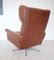 Vintage Danish Swivel Chair and Footstool in Cognac Leather from Skipper, 1964, Set of 2, Image 3