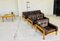 Vintage Danish Sofa Set in Brown Leather from Bramin, 1960, Set of 4 1
