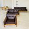 Vintage Danish Sofa Set in Brown Leather from Bramin, 1960, Set of 4 6