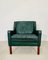 Vintage Danish Bottle Green Leather Lounge Chair, 1965, Image 1