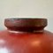 Large Modernist Red and Black Fat Lava Ceramic Stromboli Vase by Ceramano, 1976 3